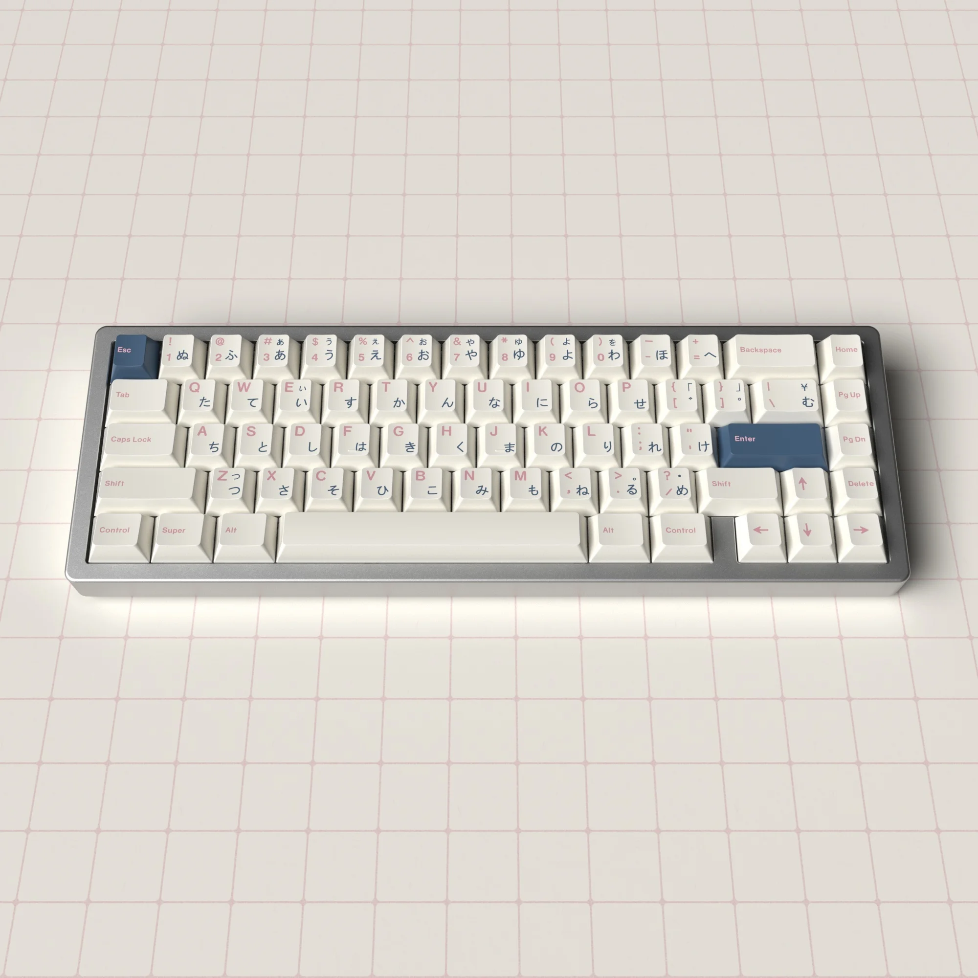 Imagem -05 - Keycap Japonês para Teclado Interruptor mx Perfil Cereja Azul Rosa Pbt Sublimação de Tintura Gmk67 60 61 64 68 75 84 87 96 98