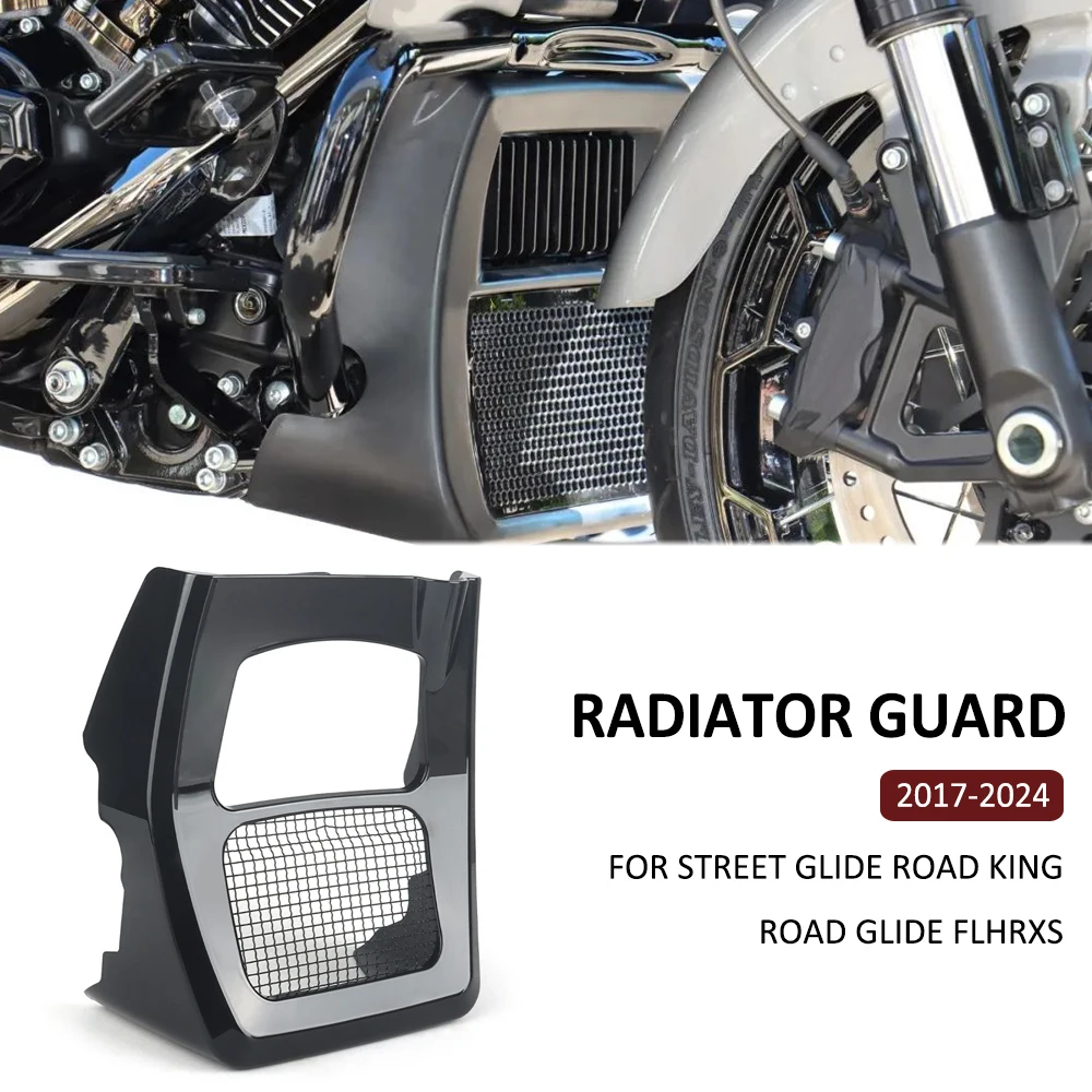 

Motorcycle Front Fairing Spoiler Radiator Guard Protection Cover For Harley Davidson Road King Electra Street Glide 2017-2024