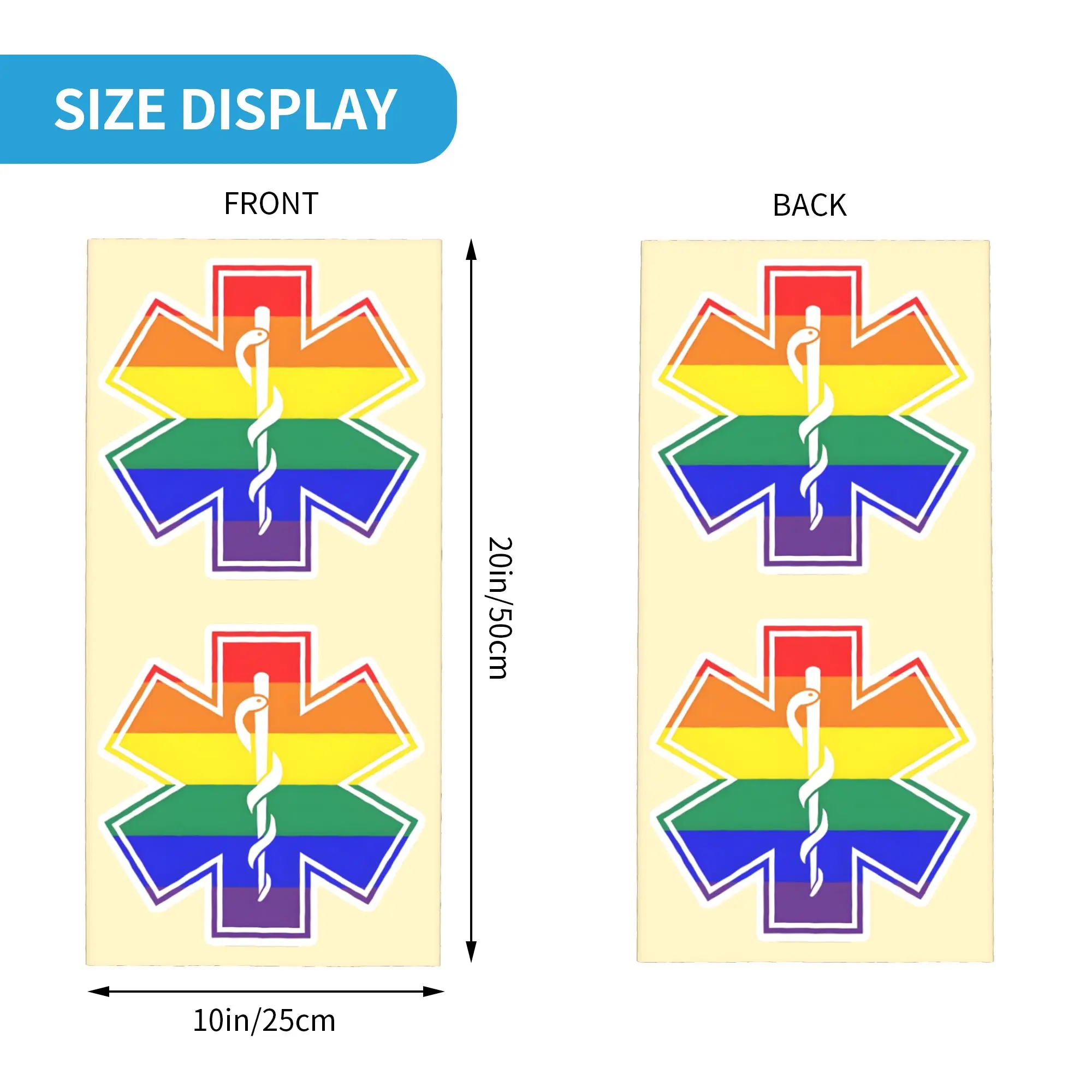 مخصص نجمة الحياة الرقبة الجراب النساء الرجال يندبروف الشتاء خدمة الطوارئ باندانا وشاح لركوب الدراجات