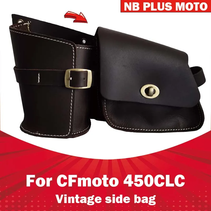 【premium】for-cfmoto-450clc-water-cup-bag-retro-cowhide-front-side-fuel-tank-bag-modified-accessories-side-cover-small-hangi