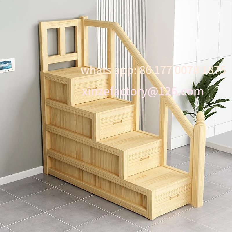 Customizable Mother and child locker Step staircase Step ladder Multifunctional children's bed cabinet Solid wood cabinet Step