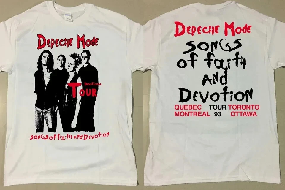 

American Depeche Mode Songs of Faith and Devotion Tour 1993 T-Shirt Summer New Vintage Fashion Men's and Women's Streetwear