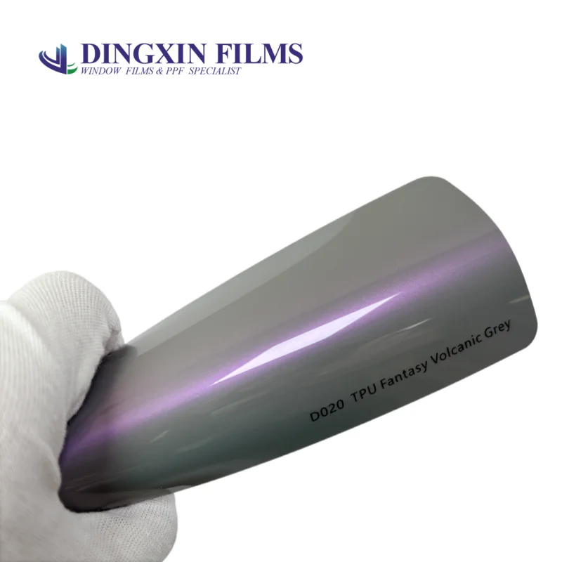 Premium TPU Automotive Wrap Film: Fantasy Volcanic Grey - Self-Healing, Glossy, Paint Protection Vinyl for Cars