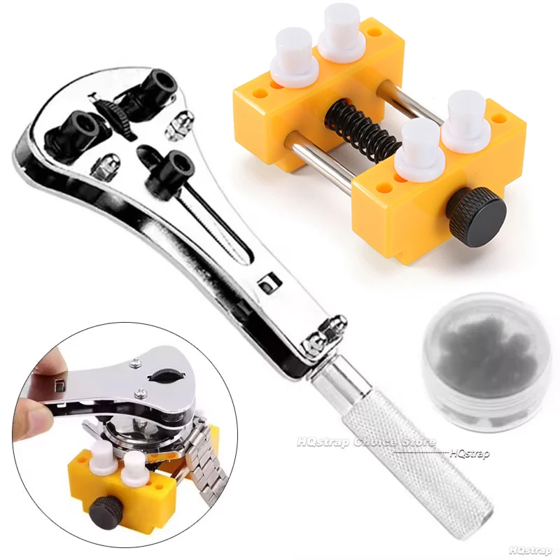 Einstellbare Schraube Zurück Remover Schlüssel Stahl Uhrengehäuse Öffner Drei Backen Öffnen Abdeckung Werkzeug Unten Öffner Uhr Reparatur Tools Kit