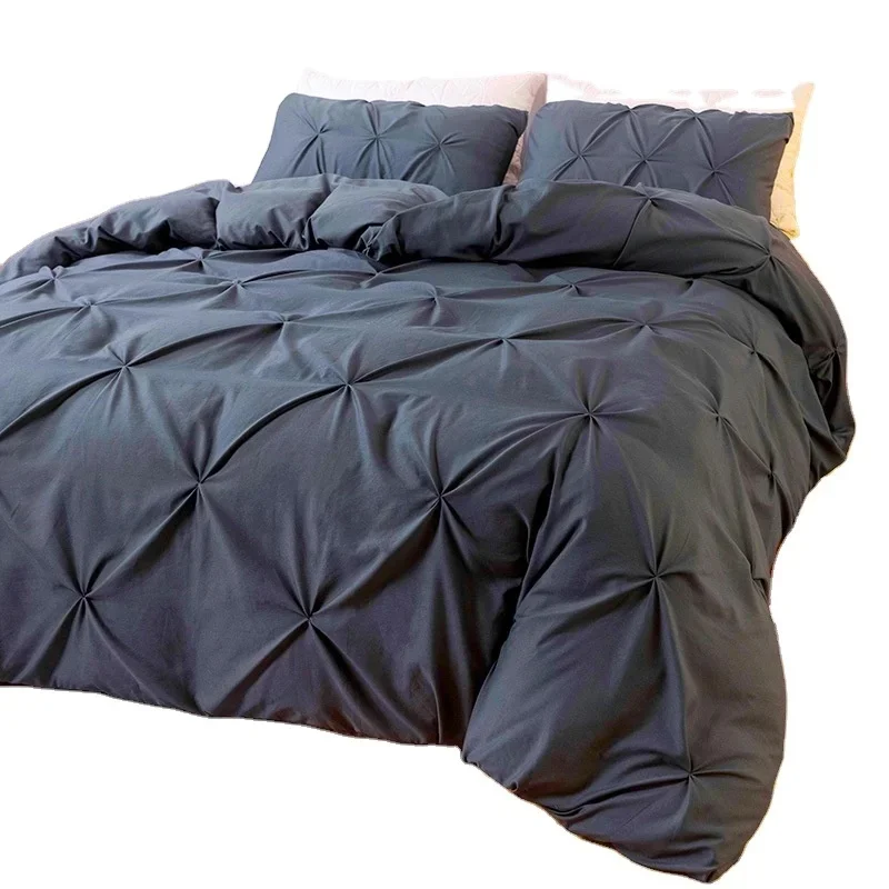 Handmade Queen King Bedding Set Twisting Comforter Cover Pillow Shams Home Polyester 3pcs Stylish Could-like Duvet Cover Set