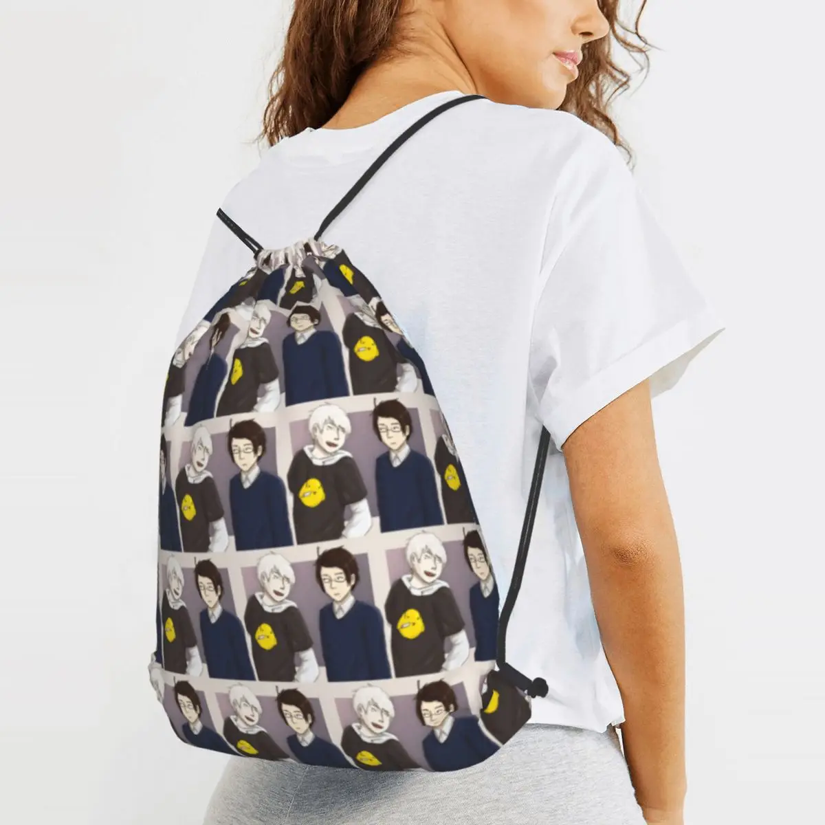 

Pruaus - Hetalia Backpacks Casual Drawstring Bags Sports Bag Book Bags for Travel Students