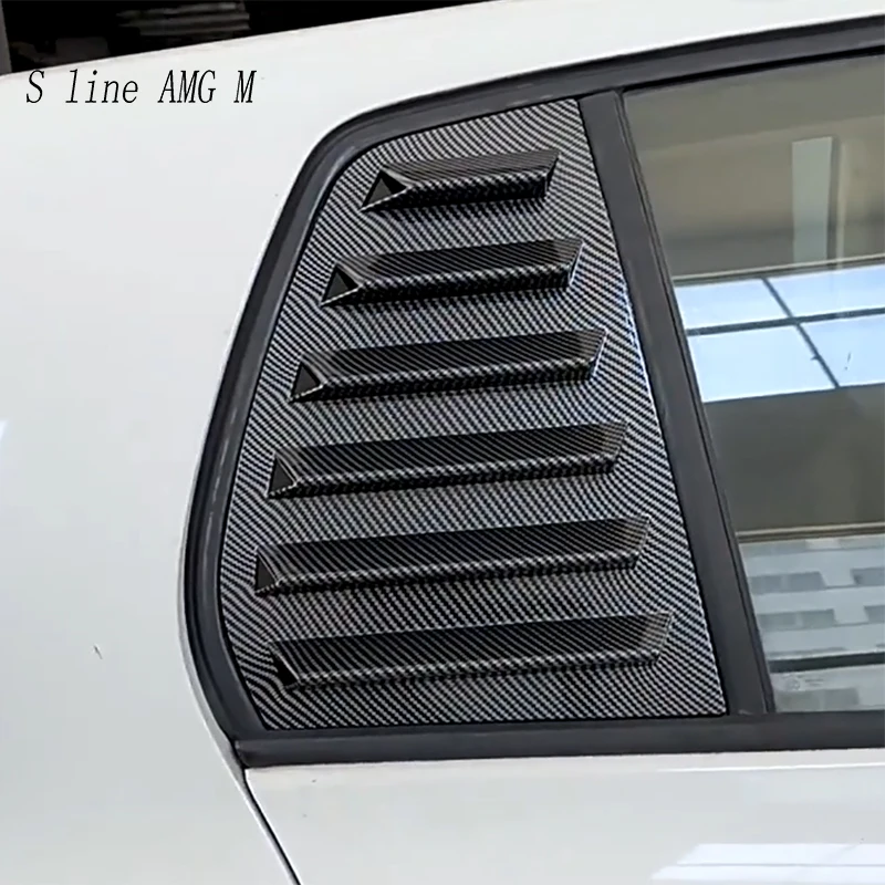 

Для BMW 1 серии F20 118i 120i 2012-2015 Автомобильная задняя жалюзи, оконная боковая накладка, наклейка, вентиляционный совок, аксессуары из углеродного волокна