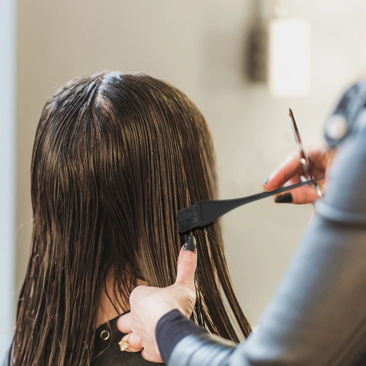 

5 шт., кисть для краски для волос, профессиональная пластиковая ручка, нетоксичный аппликатор для салона, домашнего использования, инструмент для краски волос, инструмент для обработки кератина