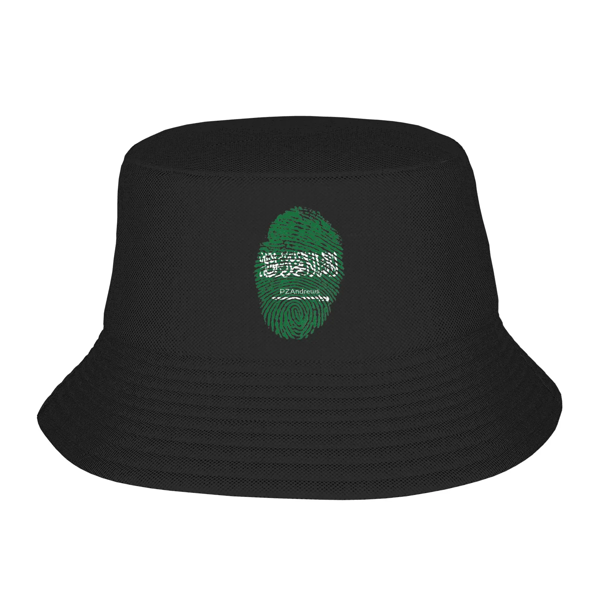 Saudi Arabia Flag Print Bucket Hat Gifts For Unisex Lovely  Vocation Caps For Outdoor Lightweight