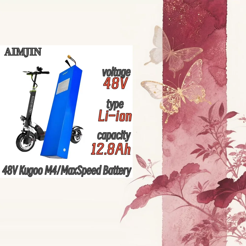New 13S4P 48V, 12.8Ah 18650 Li-ion Battery for electric scooter Kugoo M4/M4Pro/MaxSpeed