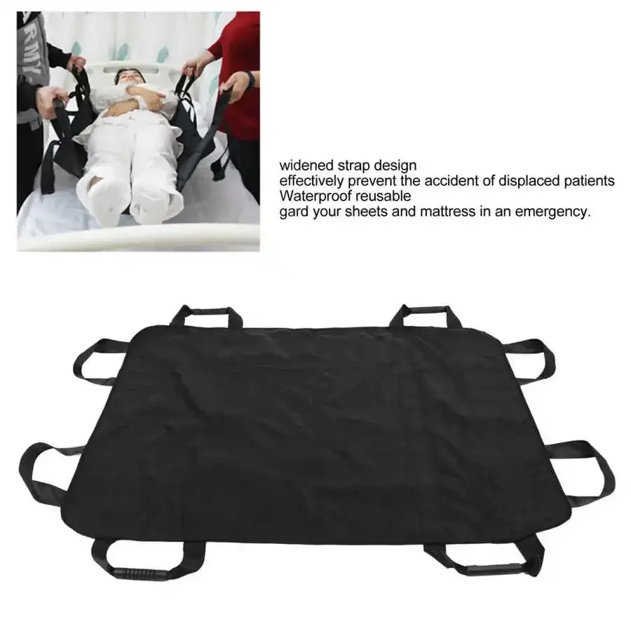 Waterproof Transfer Blanket Positioning Bed Pad Reusable Handle Widen Strap Lift Patient Transfer Bed Pad Elderly Shift Aid Care