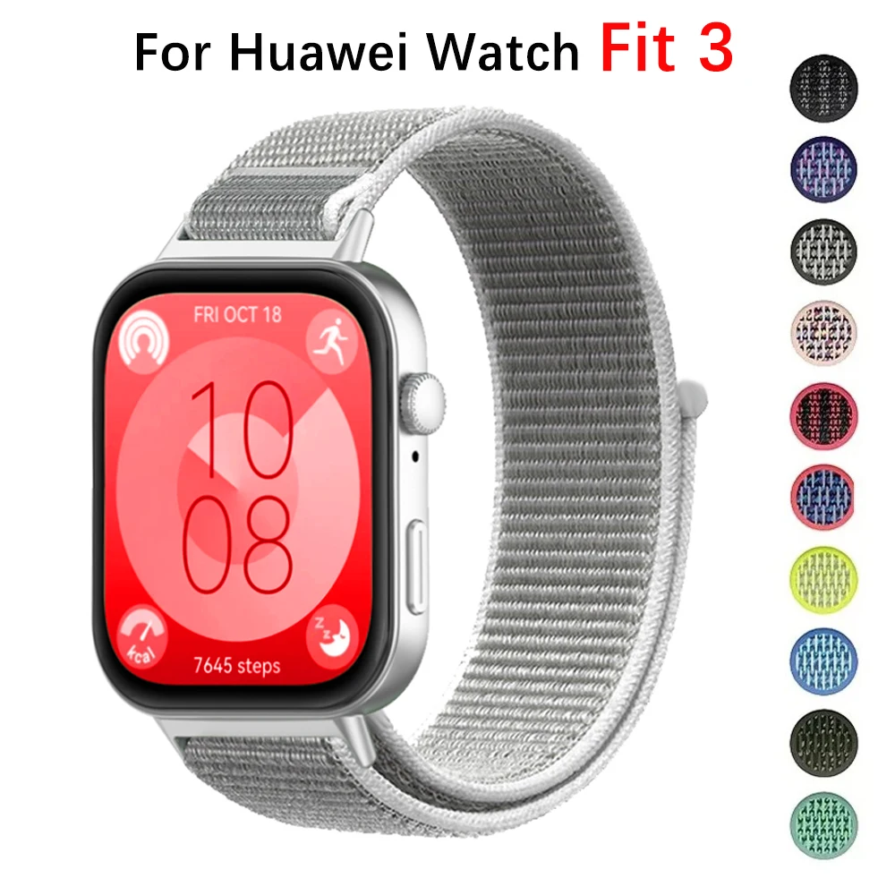 Nylon Loop For Huawei Watch Fit 3 Strap Smartwatch Accessories Replacement Sprot belt Correa Bracelet for Huawei Watch fit3 band