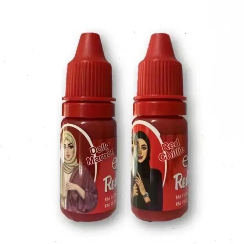 Malaysia Natural Henna DIY Nail Dyeing Black Wine Red Long-Lasting Colors Luster For Men And Women 10ml bottle