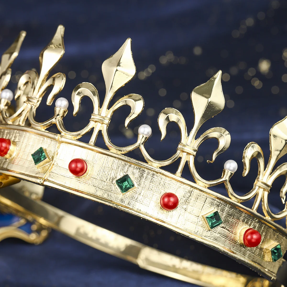 Fashion Alloy Luxury Rhinestone Men's Crown Vintage Style Exquisite Headdress Hair Accessories Festive Wedding Tiara image 5
