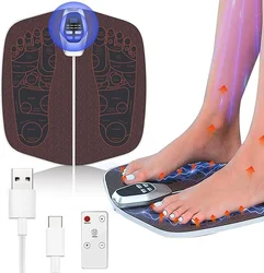 Foldable Foot Massage Pad Muscle Relaxation EMS Foot Muscle Stimulation Mat Remote Control Electric Foot MassagerRelievePressure