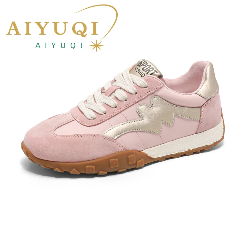 AIYUQI Sneakers Women 2024 Spring Genuine Leather Women Moral Training Shoes Flat Casual Shoes Women Forrest Gump Shoes Women