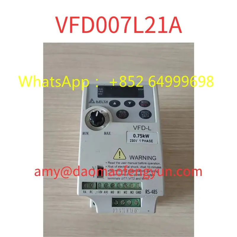 

Used VFD007L21A frequency converter tested ok 0.75kw