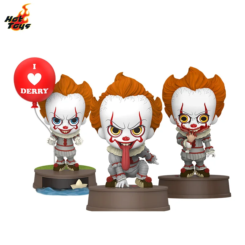 Original auf Lager Hottoys Cosbaby COSB684-COSB686 Pennywise It Film 11CM Charakter Modell Sammlung Chibiart Puppe Geschenke Spielzeug