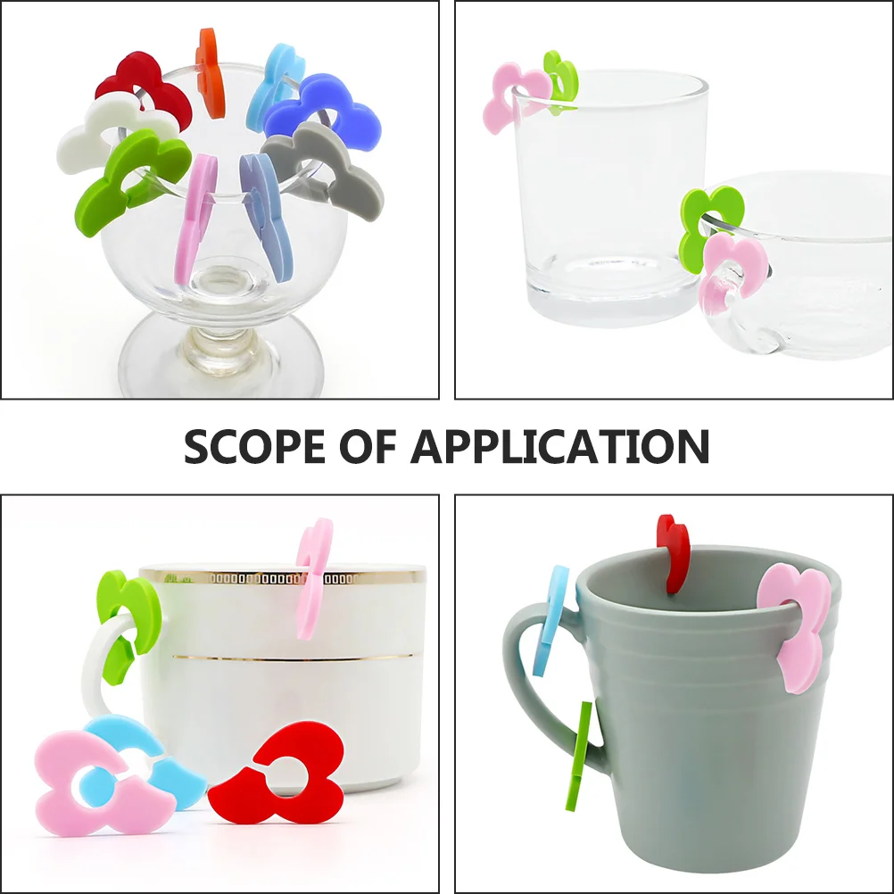 

24Pcs Cloud Shape Wine Glass Markers Silicone Charms Reusable Drink Cup Identifiers Party Decoration Tags for Wine Glasses