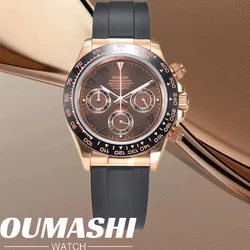 39mm Men's VK series63 Chronograph watch sapphire stainless steel waterproof 10ATM case Luminous solid case men's sports watch