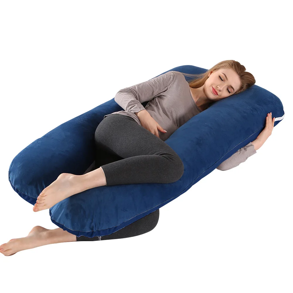 Cuscino premaman per dormire, cuscino completo a forma di U per alleviare il mal di schiena, cuscino di supporto per allattamento e maternità 3 in 1