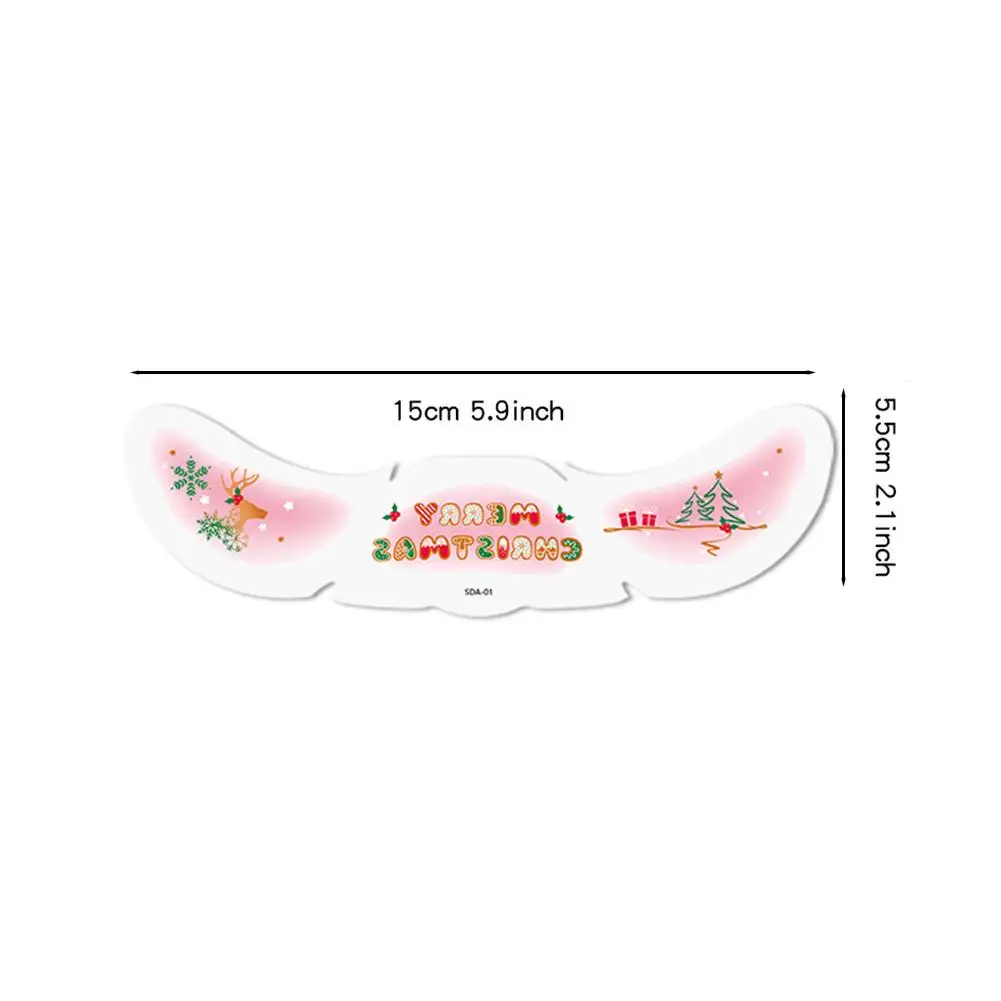 ملصقات وشم مؤقت لعيد الميلاد للنساء، ملصقات وجه وعين للعطلات مع أنماط ندفة الثلج على شكل نجمة هدية سانتا #6