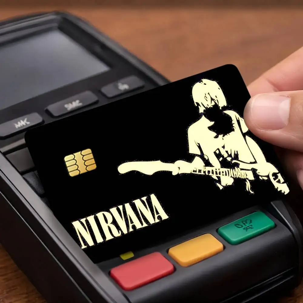 Band N-Nirvana-A Credit Card Stickers Skin For Bank Debit Decorative Protection Scratch-resistant Gift 4PCS