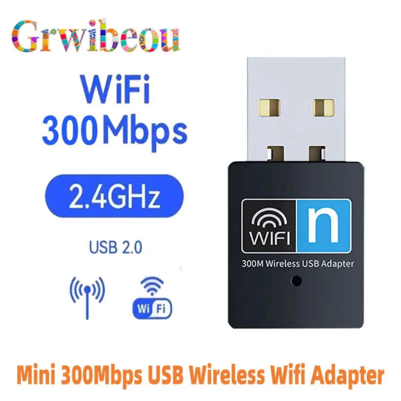 

NEW Mini 300Mbps USB Wireless Wifi Adapter WiFi Network LAN Card 802.11n RTL8188 Adaptor Network Card for PC Desktop Computer