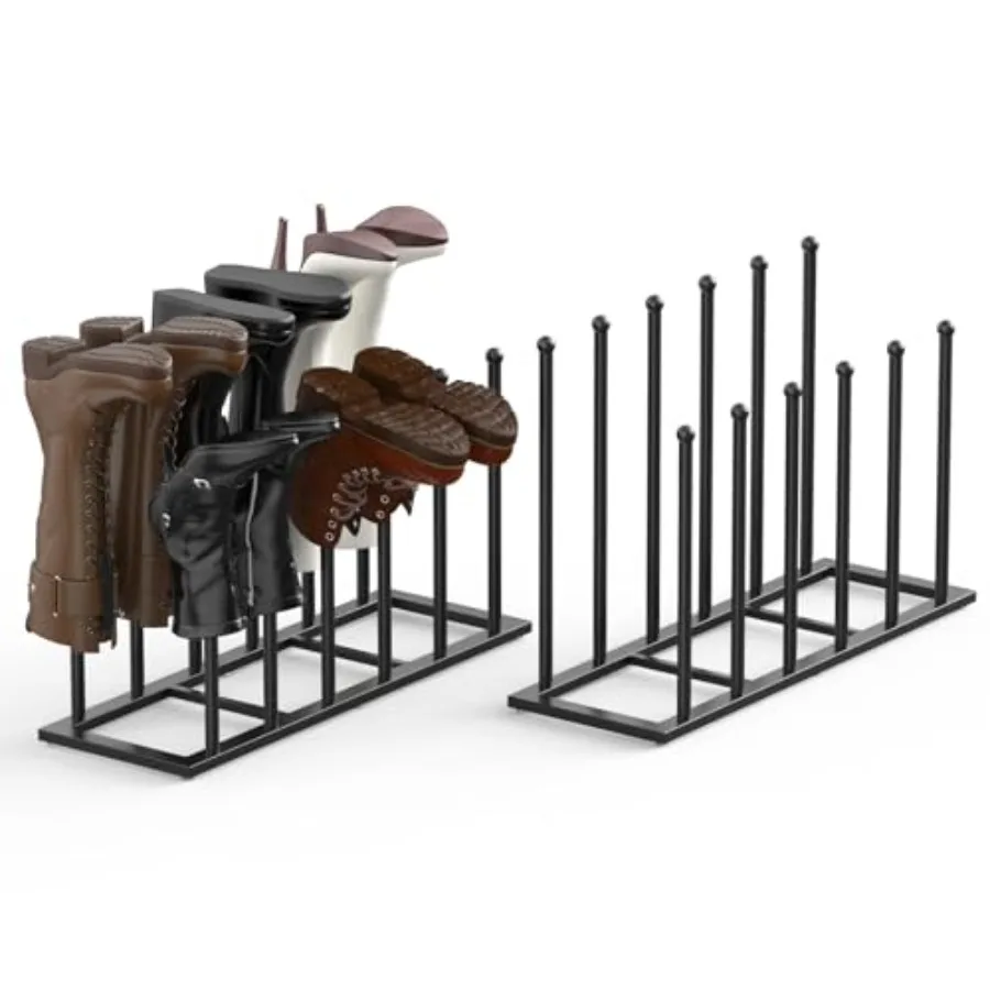 

Boot Rack 19.5 Inch Boot Rack Organizer Tall Boots Stainless Steel Boot Storage Holder Free Standing Boot Racks for 12 Pairs En