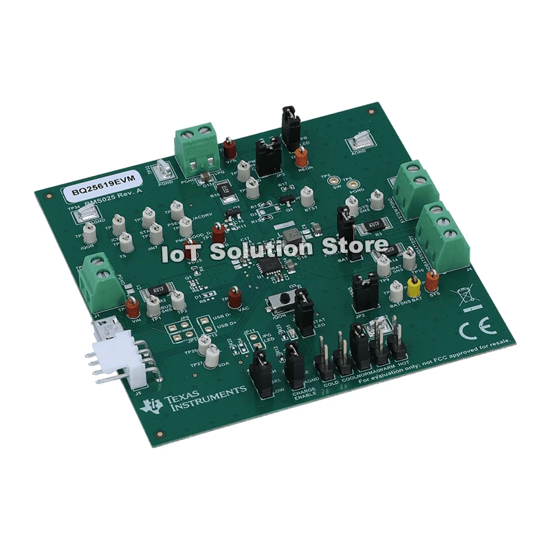 BQ25619EVM I2C controlled 1-cell, 3-A buck battery charger evaluation module with power-path and 1.2-A boost op