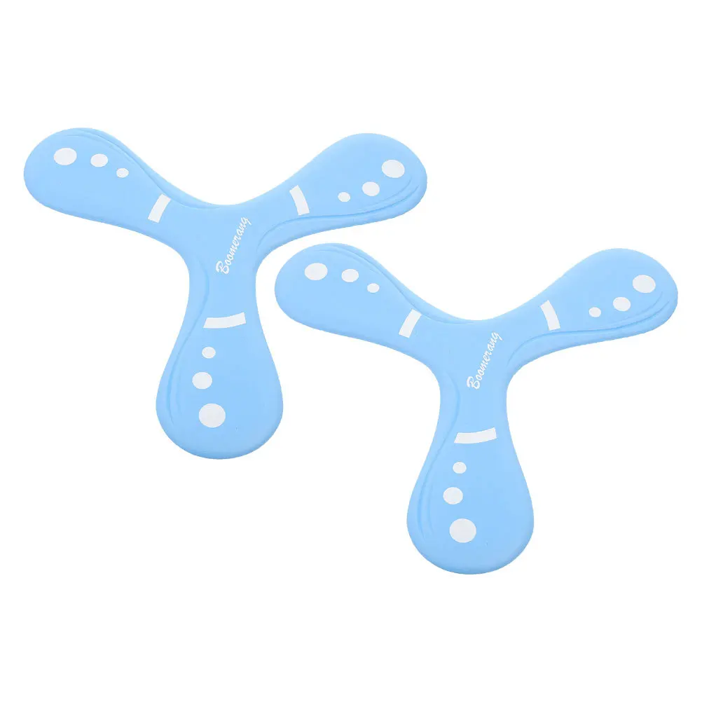 2 Stücke Weiche Dicke Bumerang für Kinder Outdoor Erholung Interaktive Fliegen Spiel Kinder Party Werfen Fangen Aktivität