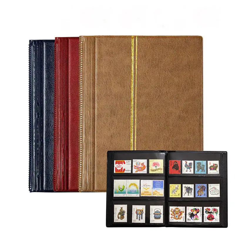 Briefmarkensammler-Album Kleine Briefmarkenschutzhüllen 10 Briefmarkenseiten für Bücher Briefmarkensammler-Alben für Sammler