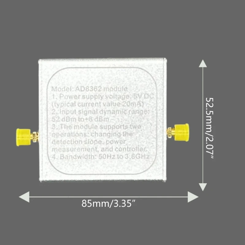 Medidor potencia RF Detectores logarítmicos Detección potencia Amplia 50 Hz a 3,8 GHz