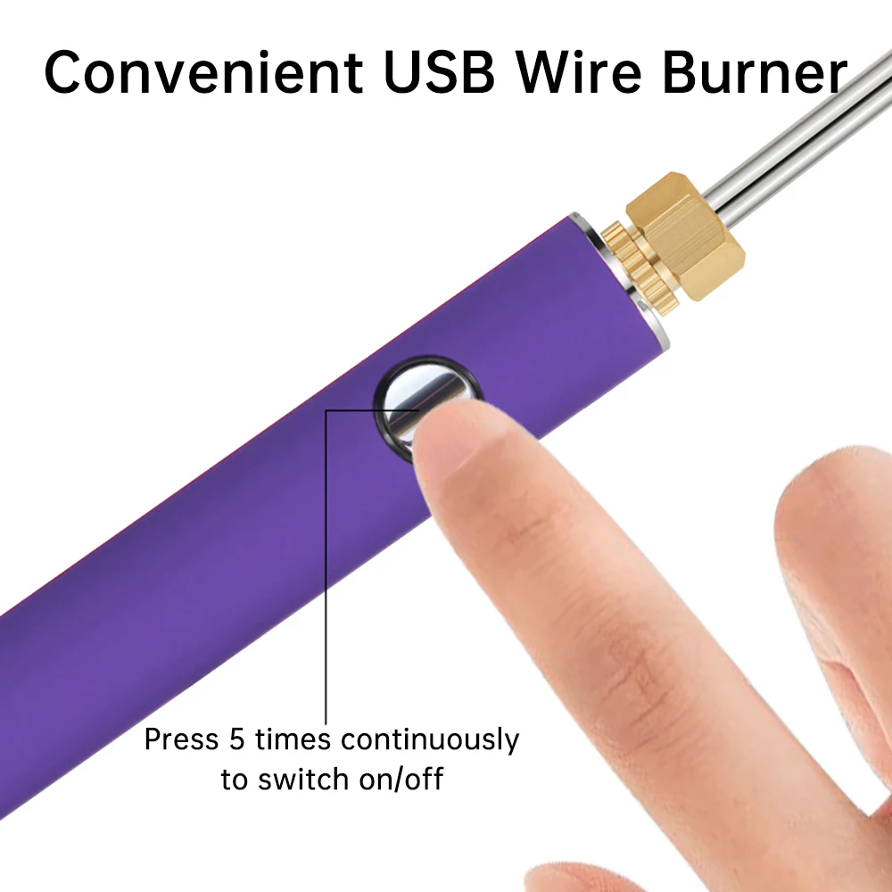 8 - 10W USB Cable Burning Pen With 510 Interface Preheating Battery 650mAh Display Screen With Three Adjustable Voltages