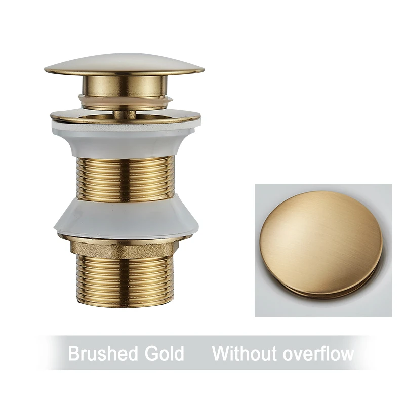 Goud Pop-up Afvoerknop Badkamer Gootsteen Plug Afdruiprek Sifon Afvalstopper Wastafel Kraan Accessoire Wastafel Pijp Zwart