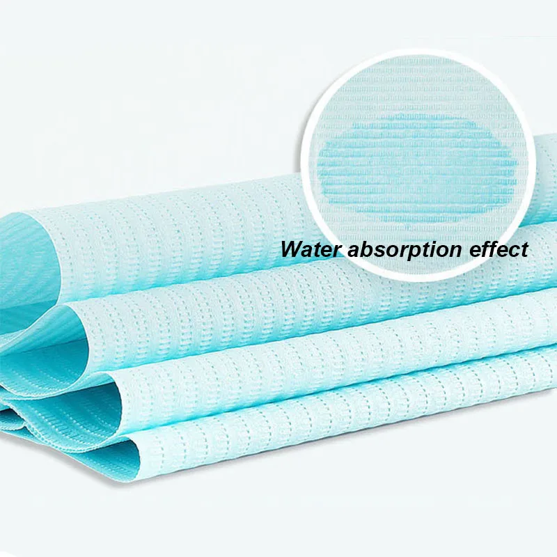 100Pcs Portable Disposable Dental Bib Waterproof Scarf Elderly Bib Soft Medical Paper Tattoo Clean Pad Medical Table Covers Pad