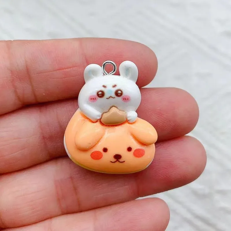 10Pcs Cartoon Animal Resin Charms Kawaii DIY Decor Accessories Earring KeyChain Necklace Trinket Pendant Jewelry Findings charms