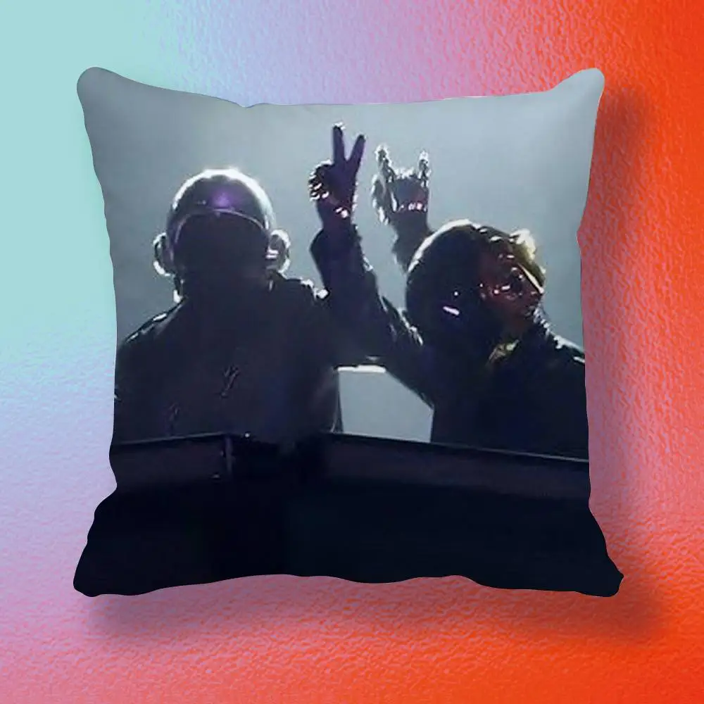 Daft Punk Electronic  Pillow cover gift High definition digital printing,Surprise vivid pattern Household.