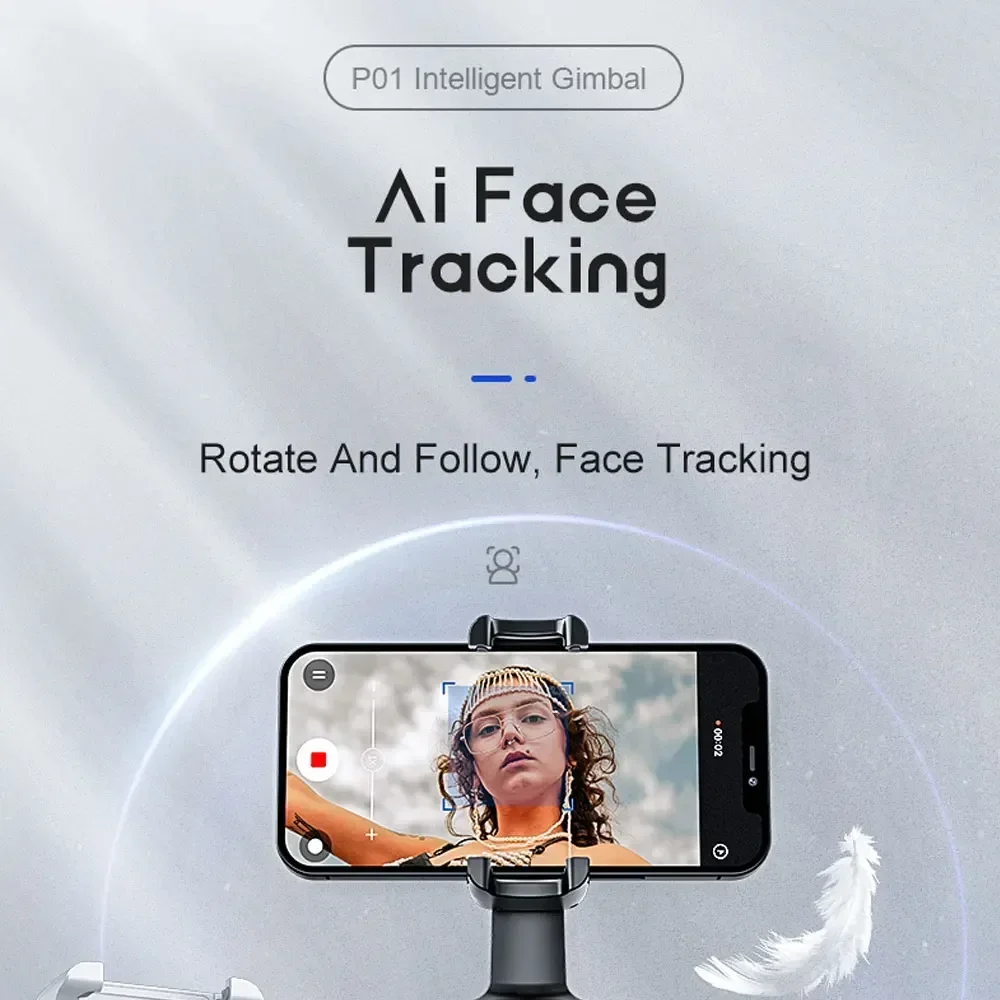 Selfie Monopods Auto Tracking Phone Holder 360 Rotation Fast Face Object Tracking Cameraman Robot