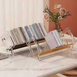 small office furniture desk accessories magazine shelf bookcase storage holder for book library bamoo original white brown