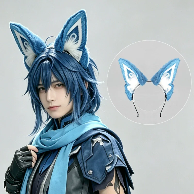 Genshin Impact Ororon Cosplay Headwear Christmas Plush Lolita Long Ear Headbands Halloween Hairband Costume Party Headwear