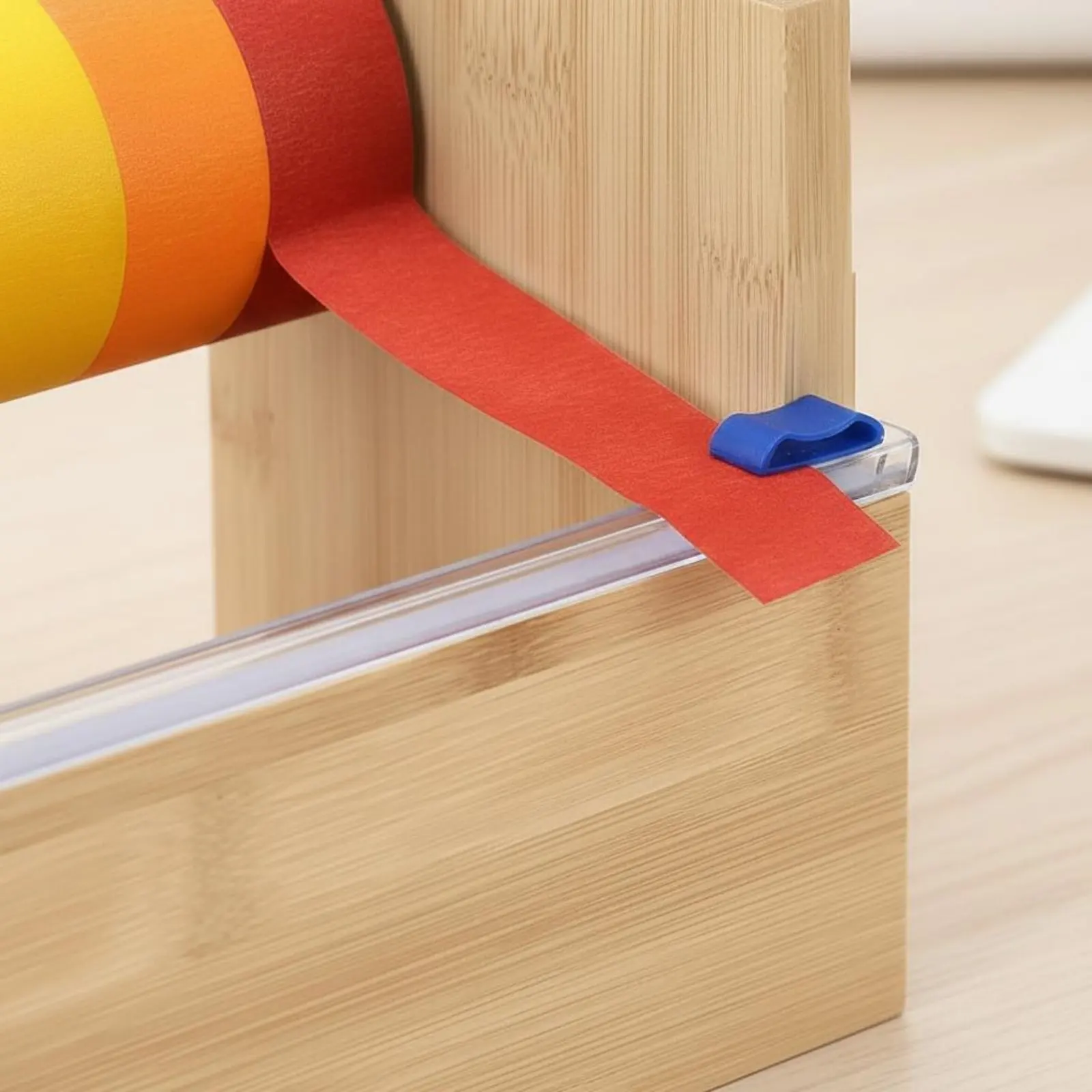 

Wooden Desktop Tape Dispenser Natural Wood Wooden Tape Dispenser Desk Accessory Sturdy Office Supply Serrated Blade
