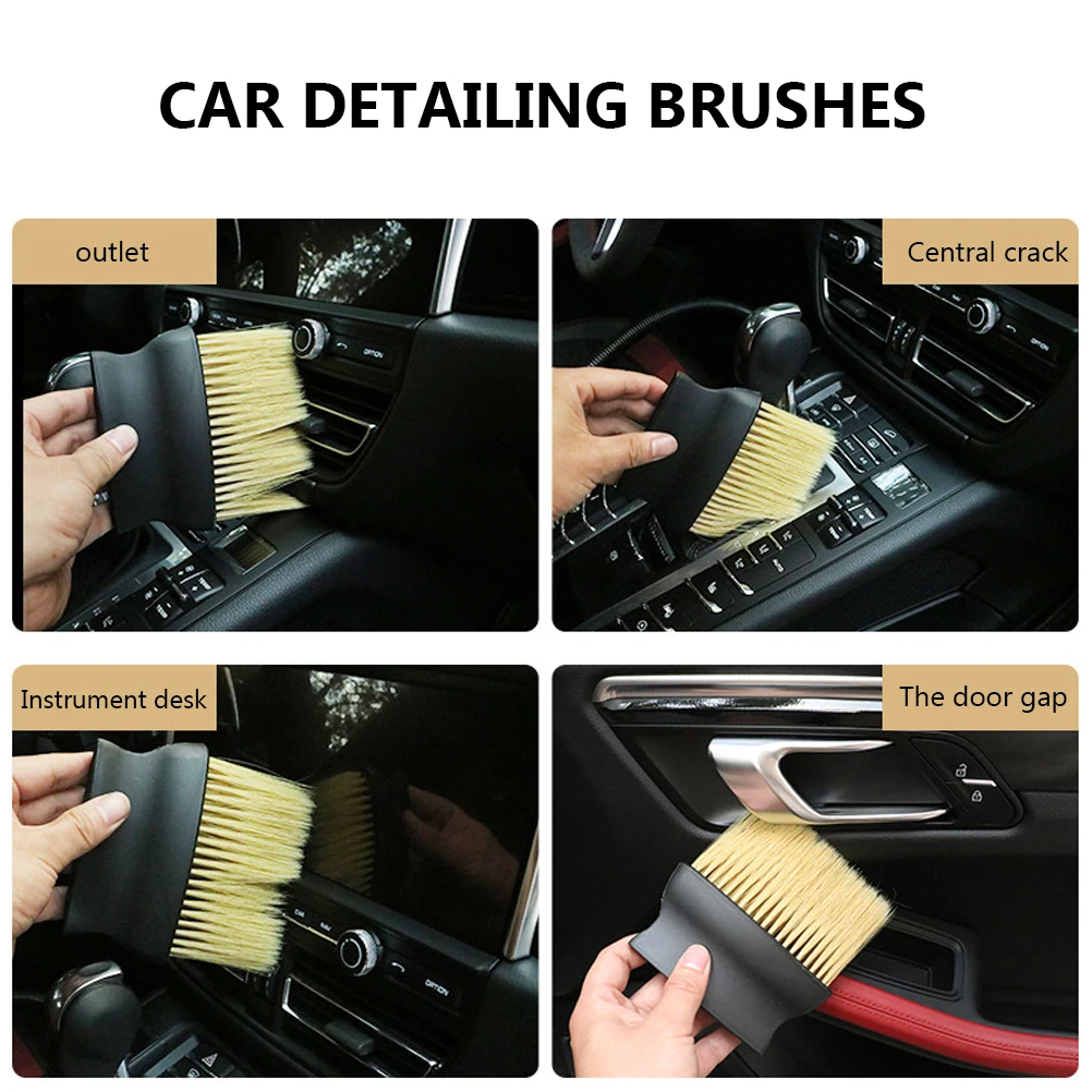 

Car Air Vent Cleaning Brush for Interior Detailing Dashboards Seats Small Gaps PP Nylon Material Smooth Safe Efficient Tool