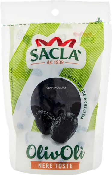Oliwki czarne z pestką częściowo suszone 100g - Sacla