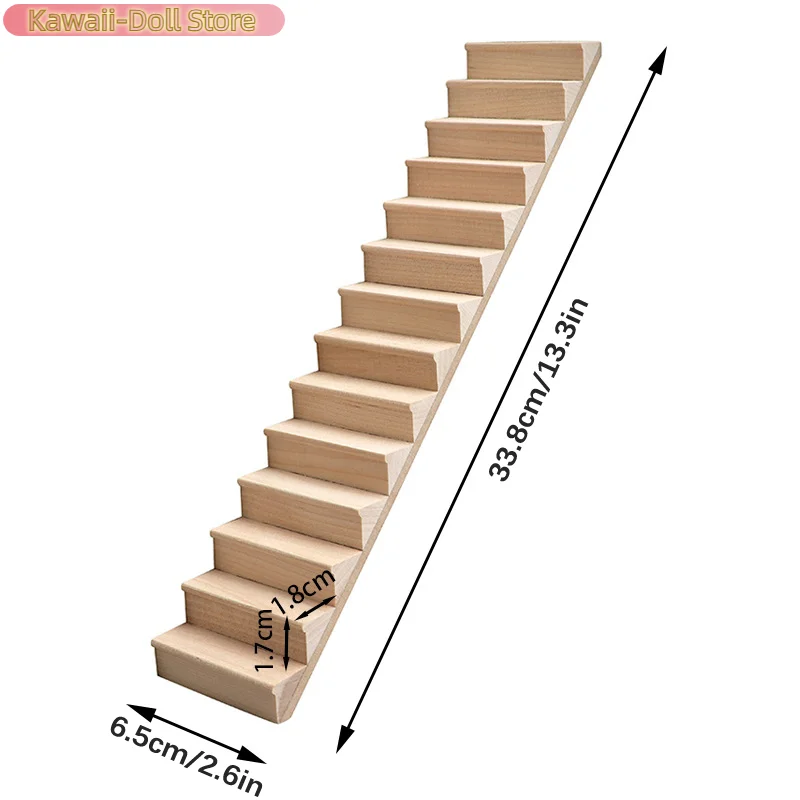 1:12 Micro Mini Handrailless บันไดเฟอร์นิเจอร์บันไดชุดตกแต่งของเล่นตุ๊กตาอุปกรณ์เสริม House