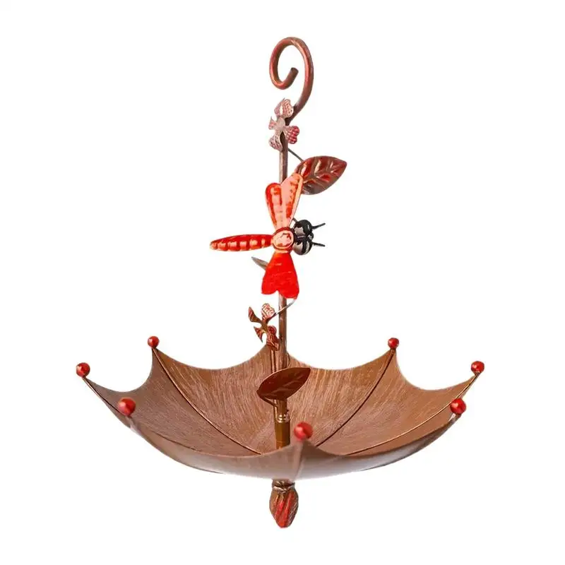 

Wild Bird Feeders Hangable Hummingbird Food Tray Anti-Spill Decorative Umbrella-Shaped Bird Feeding Tray For Garden Decoration