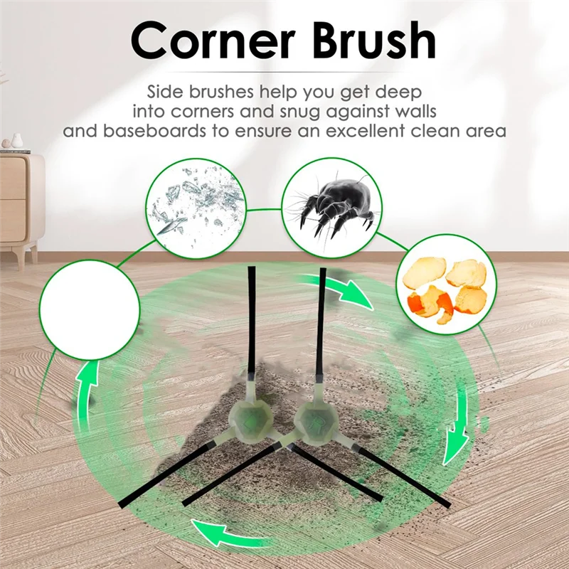 B58B-For Lefant M201 U180 M571 M200 M500 M501 M520 T700 T800 Robotic Vacuum Cleaner Parts Mop Pads HEPA Filters Side Brushes