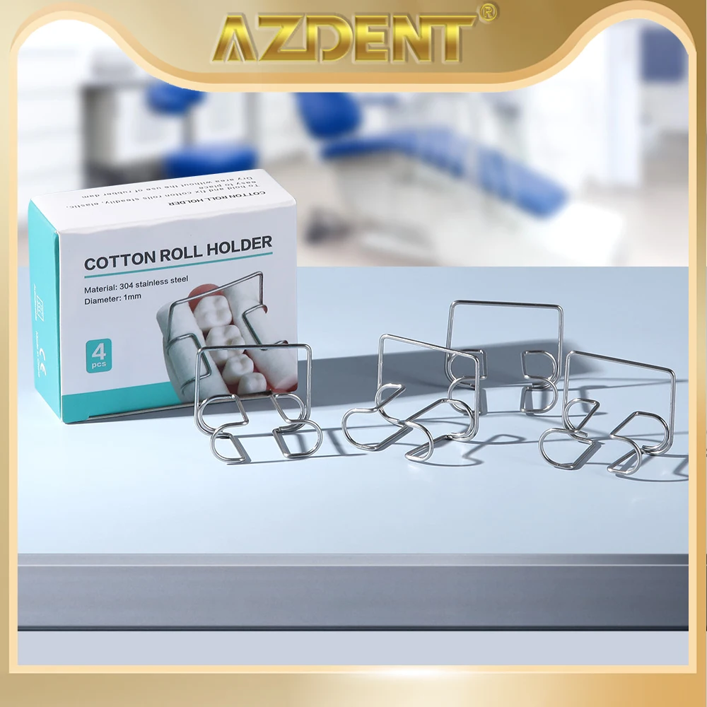 

AZDENT 4 шт./кор., стоматологический ортодонтический зажим, держатель для ватных рулонов, автоклавируемые лабораторные принадлежности из нержавеющей стали, инструменты, диаметр 1 мм, стоматолог