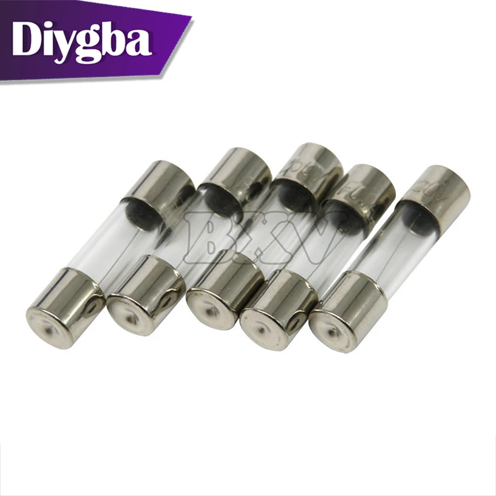 100PCS 5X20 GLASS FUSE TUBE 250V 0.1A ~ 25A 5*20 HIGH QUALITY FUSE 5*20 0.2A 0.25A 0.3A 1A 1.25A 2A 2.5A 3A 3.15A 4A 5A DIYGBA