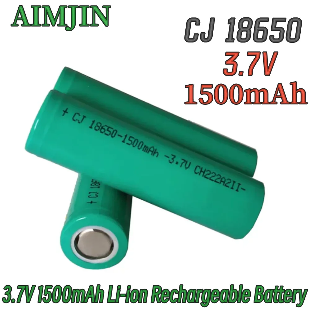 

100% Real Capacity 3.7V 1500mAH 18650 Lithium Ion Rechargeable Battery, Suitable for Various Electronic Products